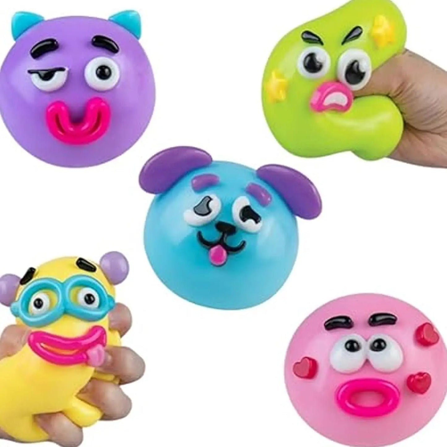 Smushers Squishy Cutie Toy - Multisensory Stress Relief Dog Face Swap, Soft and Moldable, Portable Anxiety Relief, Safe Maltose Material, Ideal for Party Favors