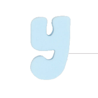 Silicone Dog Charms | Letters & Symbols for Personalized Dog Collars and Leashes - Sky Blue