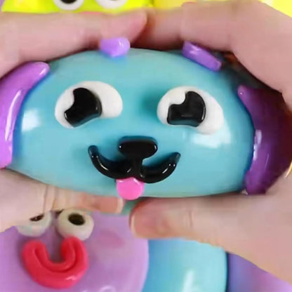 Smushers Squishy Cutie Toy - Multisensory Stress Relief Dog Face Swap, Soft and Moldable, Portable Anxiety Relief, Safe Maltose Material, Ideal for Party Favors