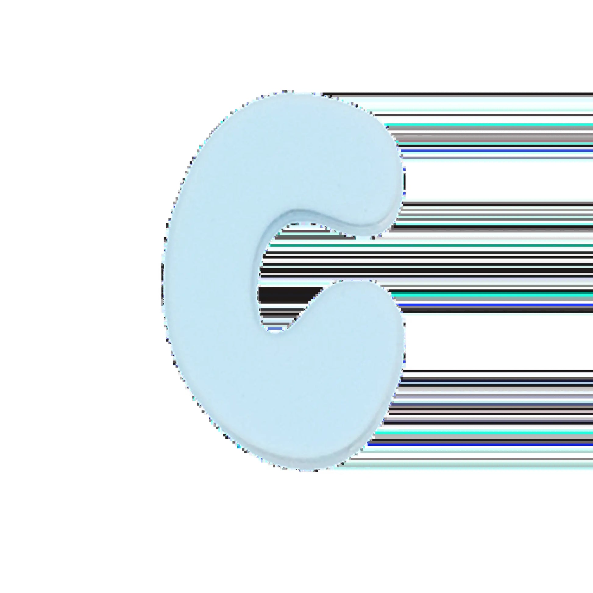Silicone Dog Charms | Letters & Symbols for Personalized Dog Collars and Leashes - Sky Blue