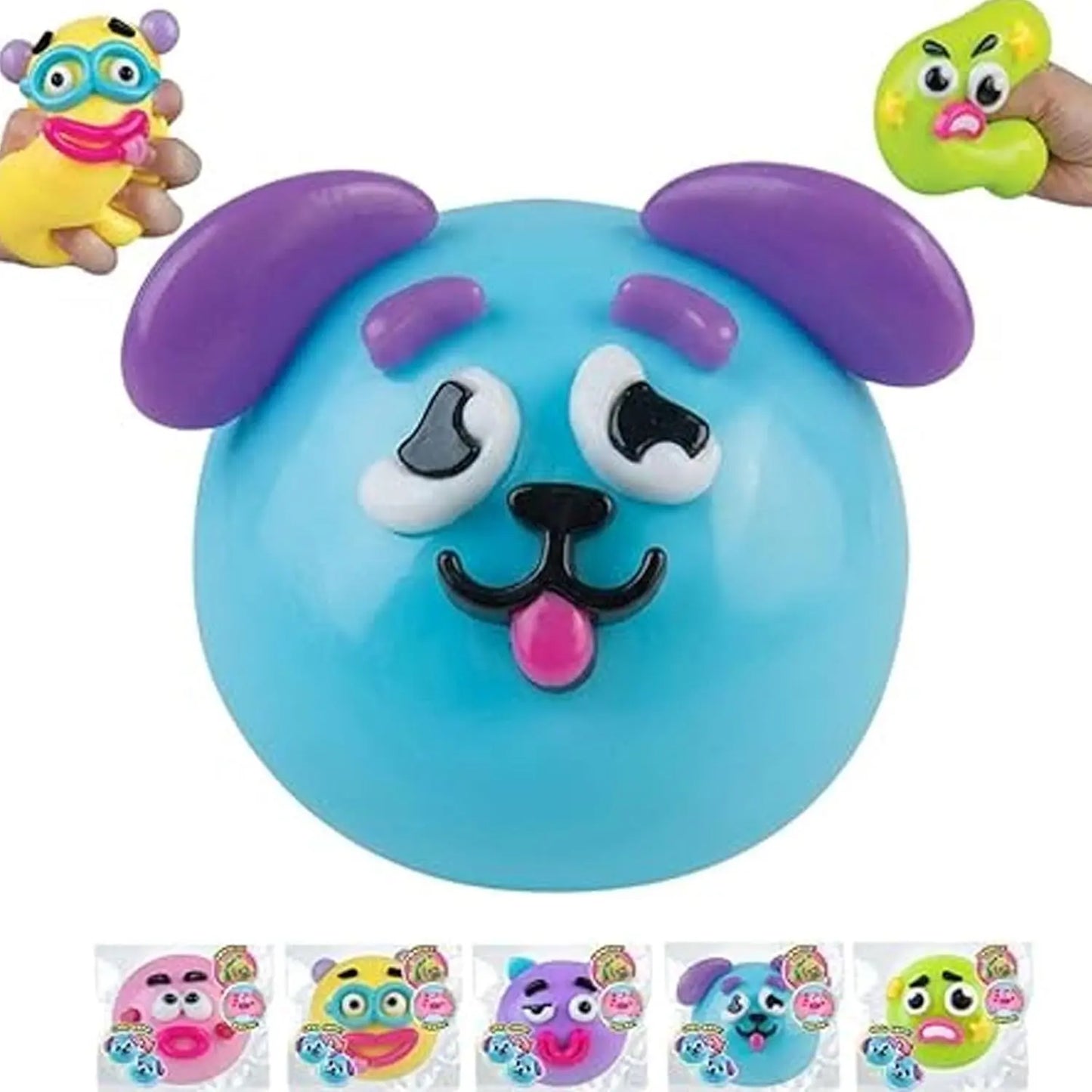 Smushers Squishy Cutie Toy - Multisensory Stress Relief Dog Face Swap, Soft and Moldable, Portable Anxiety Relief, Safe Maltose Material, Ideal for Party Favors