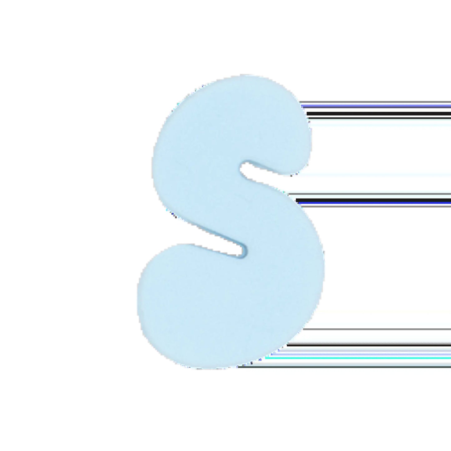 Silicone Dog Charms | Letters & Symbols for Personalized Dog Collars and Leashes - Sky Blue