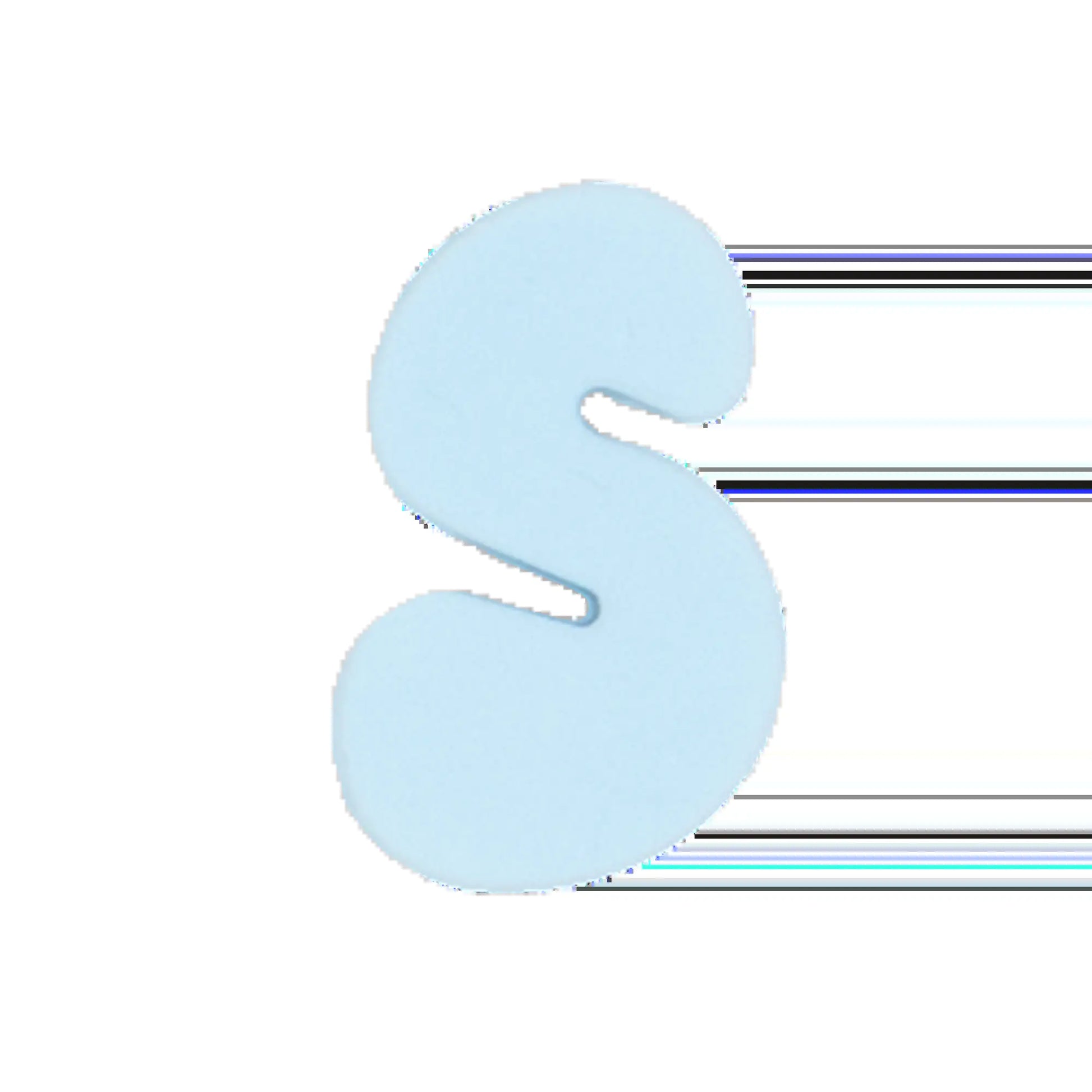 Silicone Dog Charms | Letters & Symbols for Personalized Dog Collars and Leashes - Sky Blue