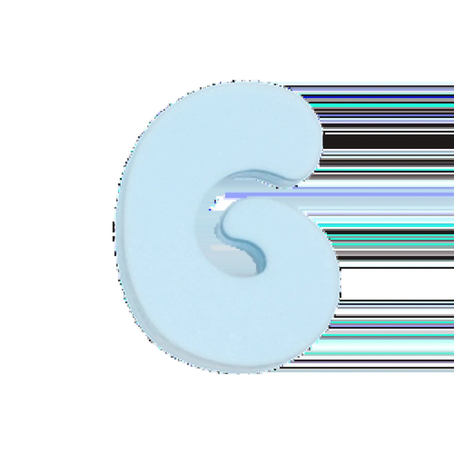 Silicone Dog Charms | Letters & Symbols for Personalized Dog Collars and Leashes - Sky Blue