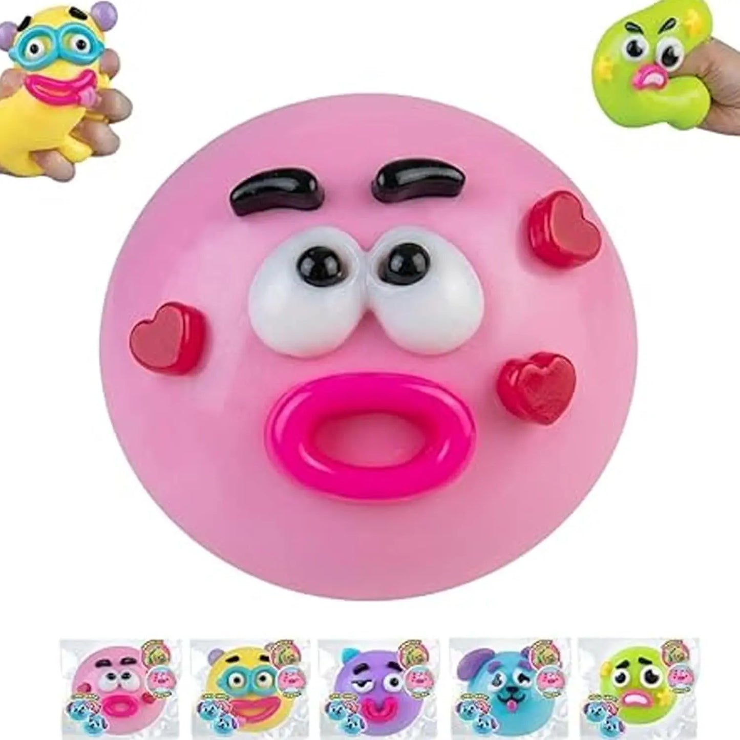 Smushers Squishy Cutie Toy - Multisensory Stress Relief Dog Face Swap, Soft and Moldable, Portable Anxiety Relief, Safe Maltose Material, Ideal for Party Favors