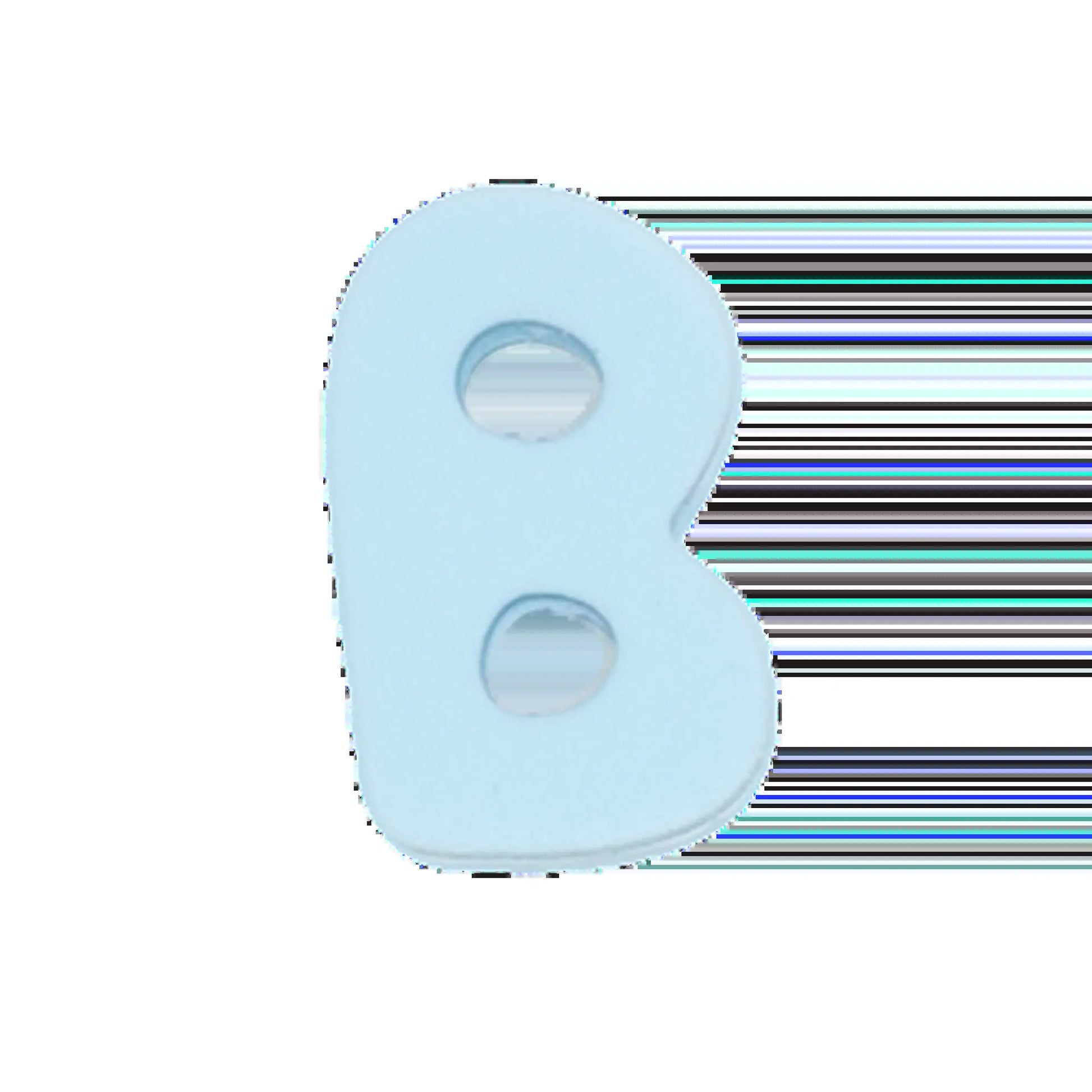 Silicone Dog Charms | Letters & Symbols for Personalized Dog Collars and Leashes - Sky Blue