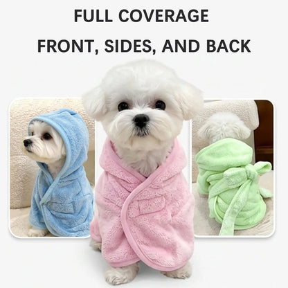 Super Absorbent and Cute Pet Bathrobes for Small Dogs and Cats - Quick-Drying, Soft, Comfortable for All Seasons, Absorbent Bath Towels for Cats and Dogs, Quick-Drying Bathrobes with Secure Closure