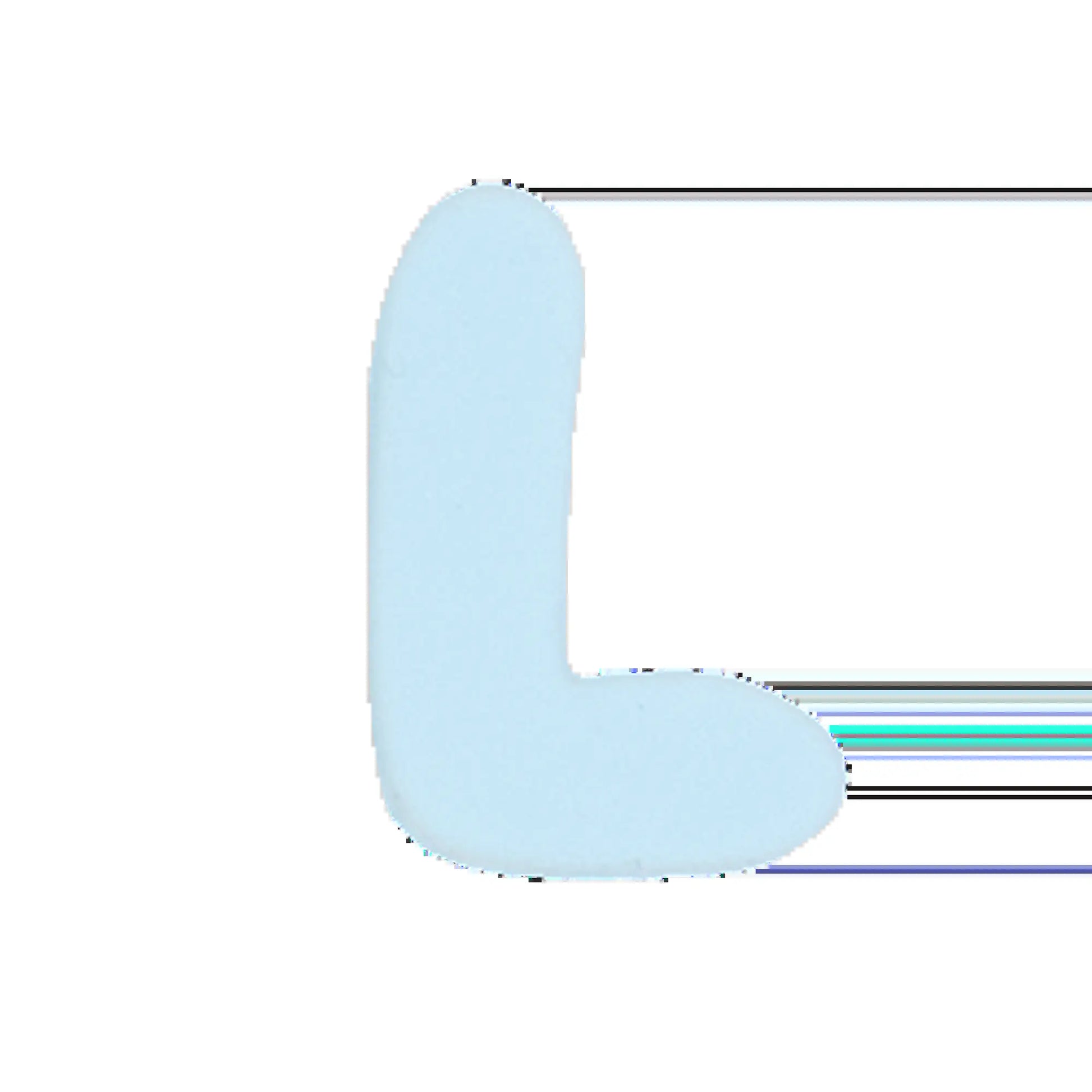 Silicone Dog Charms | Letters & Symbols for Personalized Dog Collars and Leashes - Sky Blue