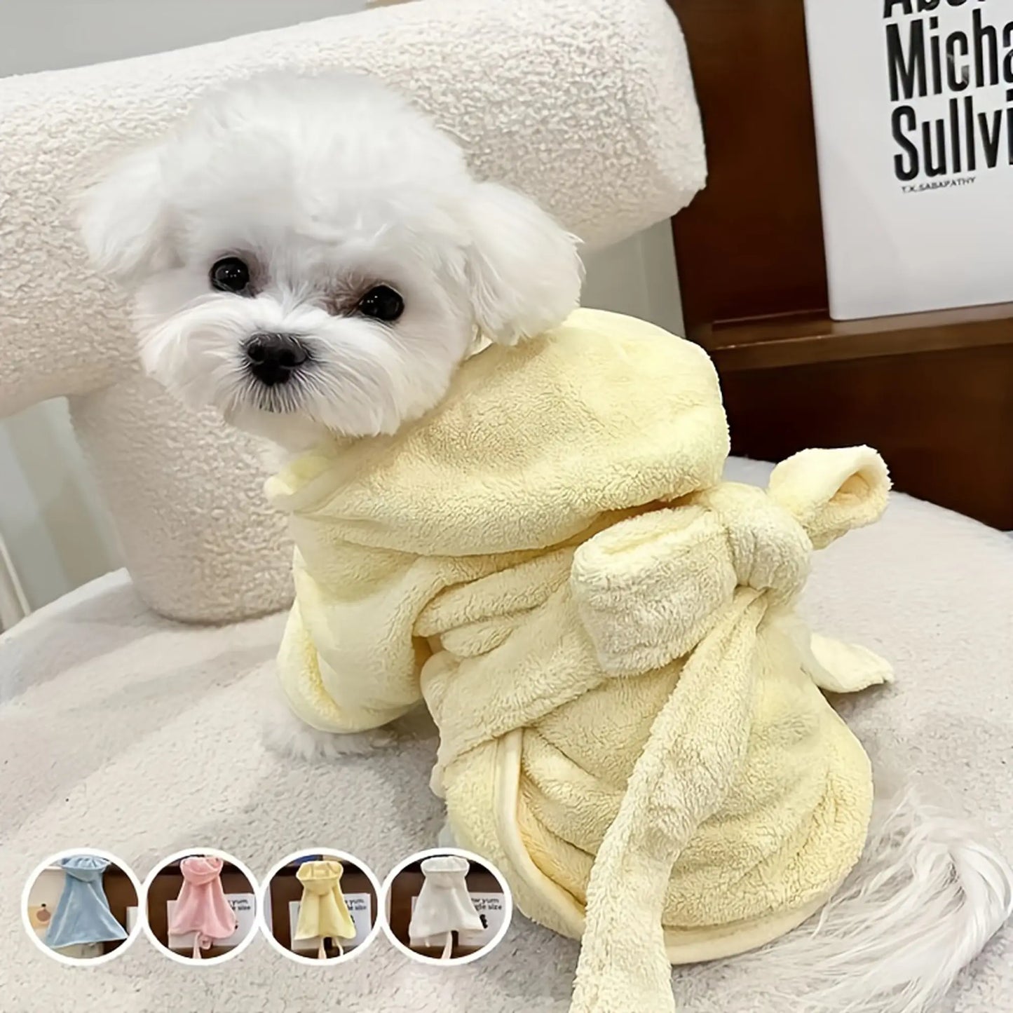 Super Absorbent and Cute Pet Bathrobes for Small Dogs and Cats - Quick-Drying, Soft, Comfortable for All Seasons, Absorbent Bath Towels for Cats and Dogs, Quick-Drying Bathrobes with Secure Closure