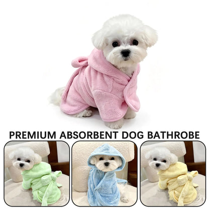 Super Absorbent and Cute Pet Bathrobes for Small Dogs and Cats - Quick-Drying, Soft, Comfortable for All Seasons, Absorbent Bath Towels for Cats and Dogs, Quick-Drying Bathrobes with Secure Closure