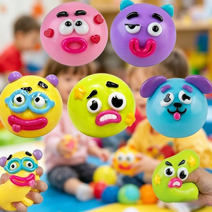 Smushers Squishy Cutie Toy - Multisensory Stress Relief Dog Face Swap, Soft and Moldable, Portable Anxiety Relief, Safe Maltose Material, Ideal for Party Favors